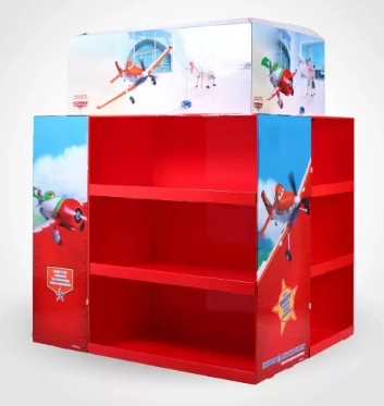 Supermarket Cardboard Pallet Shelf Display Stand For Toy Planes