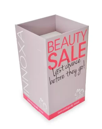 Promotional Square Cardboard Display Dump Bins For Beauty Makeup