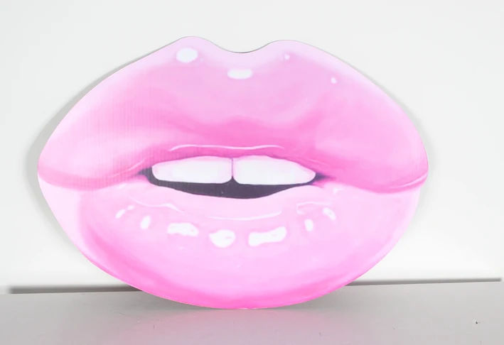 Corrugated Human Lifesize Cutout 3D Standee For Lipstick Promotion