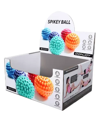 Cardboard Counter Shelf Ready Package Display Box For Spikey Ball