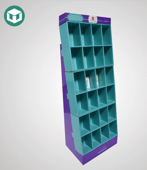 Supermarket Flooring Stand Cardboard Display Rack For Toys