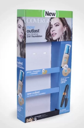 Advertising Cardboard Sidekick Display Rack For Cosmetics
