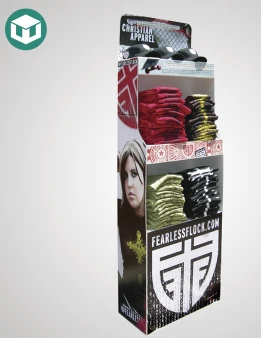 Supermarket Portable T-shirt Floor Display Stand