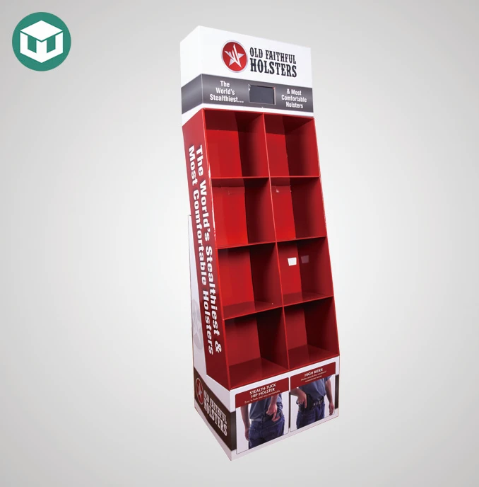 Recyclable POP Cardboard Floor Display Stand For CD/DVD