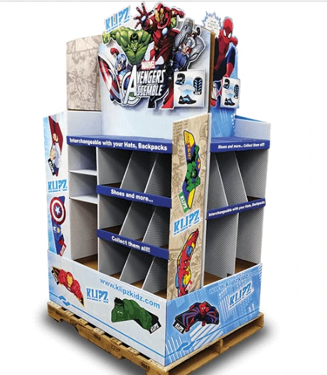 Custom Printing 1/2 Pallet Display Rack 1/4 Display Rack Cardboard Pallet Dis...
