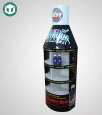Black Three -Shelf Wine Bottle Or Drink Display