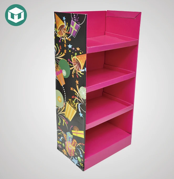 Directly Factory Manufacture Carton Cardboard Floor Display Shelf For Flower ...