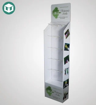 Classic Traditional White Hook Cardboard Display Stand