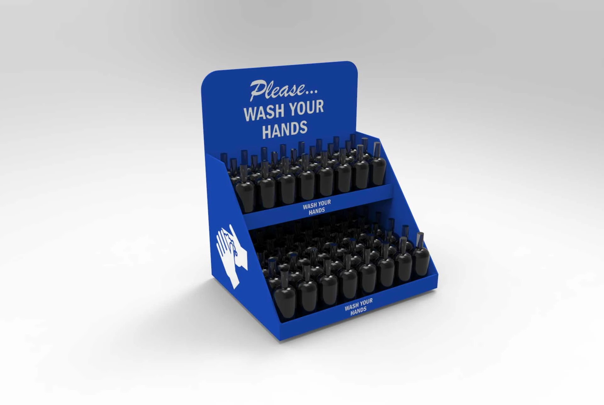 Cardboard Counter PDQ Display For Hand Sanitizer