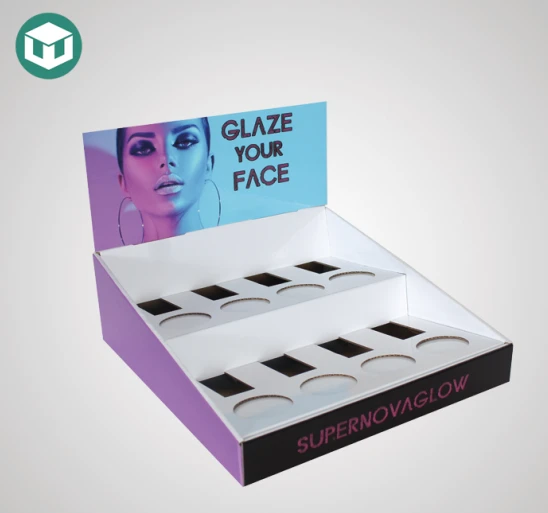 CMYK Printing Size Customized Retail Cardboard Display Counter For Skin Care ...