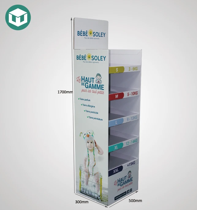 Cardboard Floor Display Stand, For Supermarket