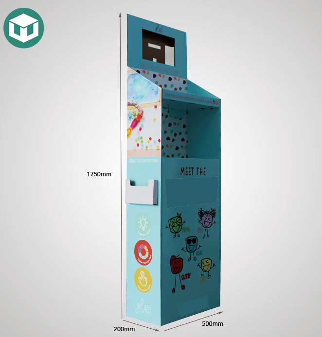 Custom Eco-friendly Pop Cardboard Display For Light Paper Floor Display Corru...