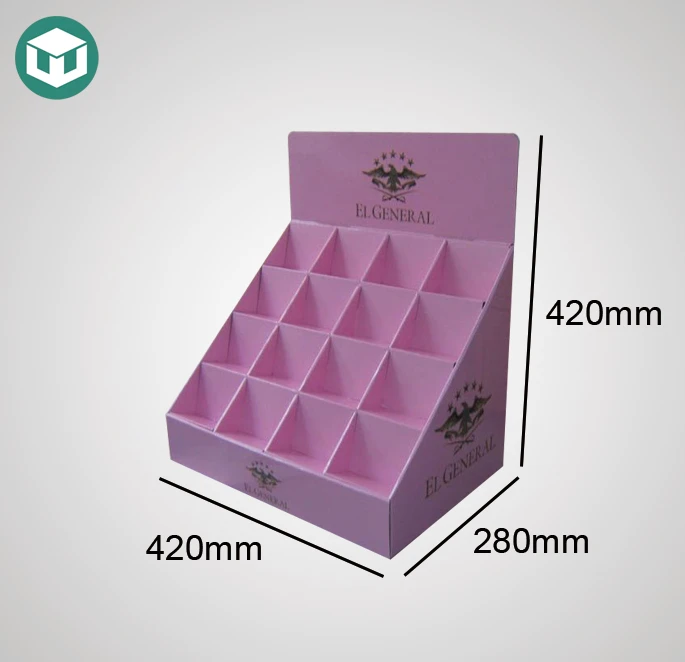 Supermarket Promotional Cardboard Counter Display Stand.