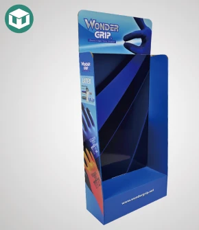 CUSTOM DESIGN RETAIL CARDBOARD HOOK FLOOR DISPLAY