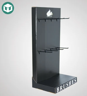 Customized Recyclable Cardboard Display Shelf With Hooks