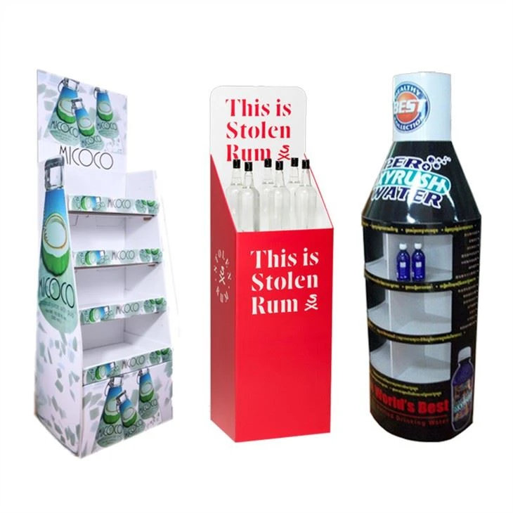 2 Tiers Corrugated Cardboard Tray Display