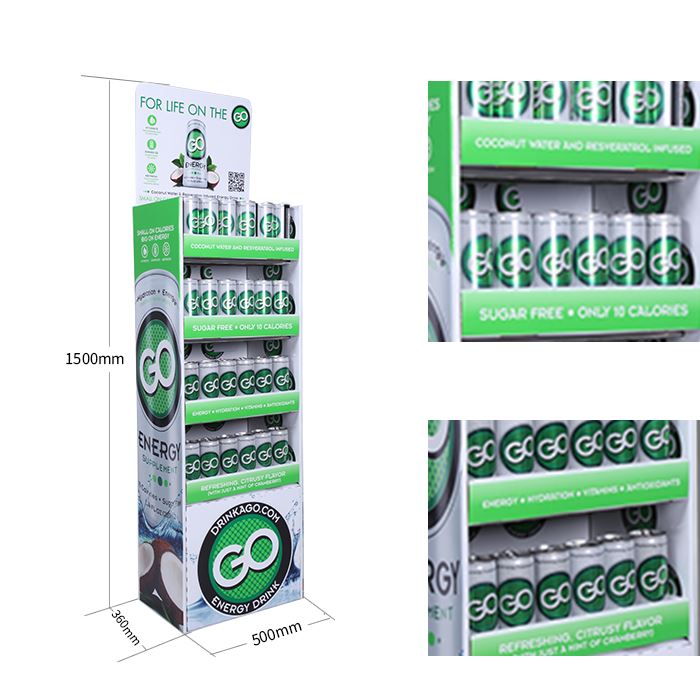 4 Layers Of Soft Drink Paper Display Rack