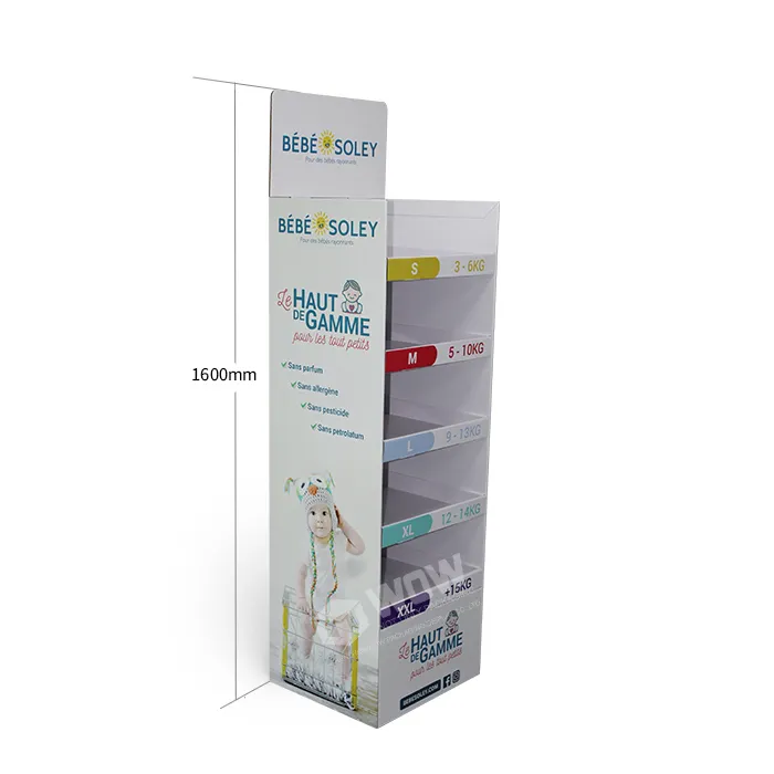 Baby Diaper Floor Display Stand For Maternal Stores