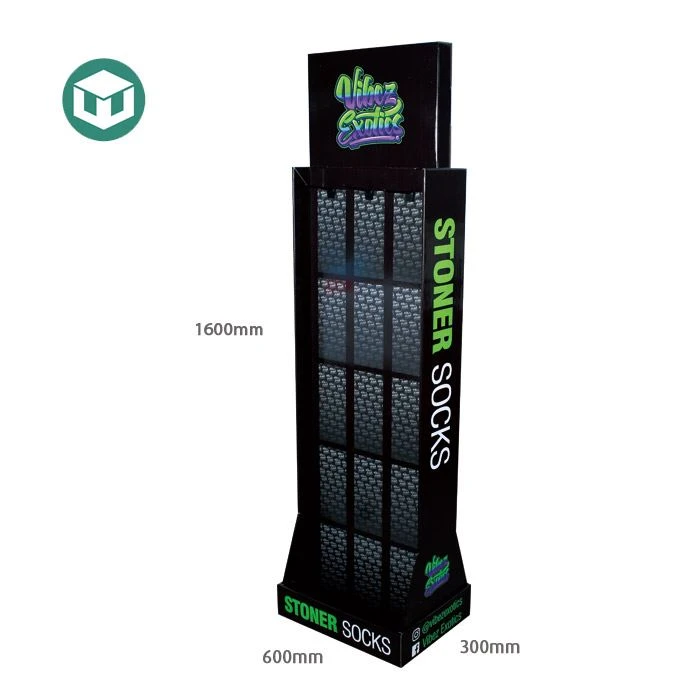 CMYK Printing Exhibitor Hooks Cardboard Display