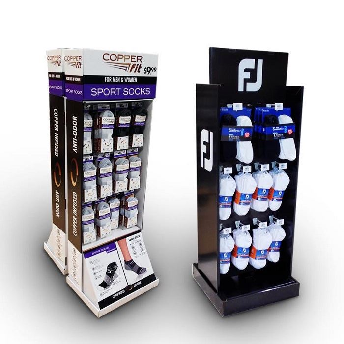 CMYK Printing Exhibitor Hooks Cardboard Display