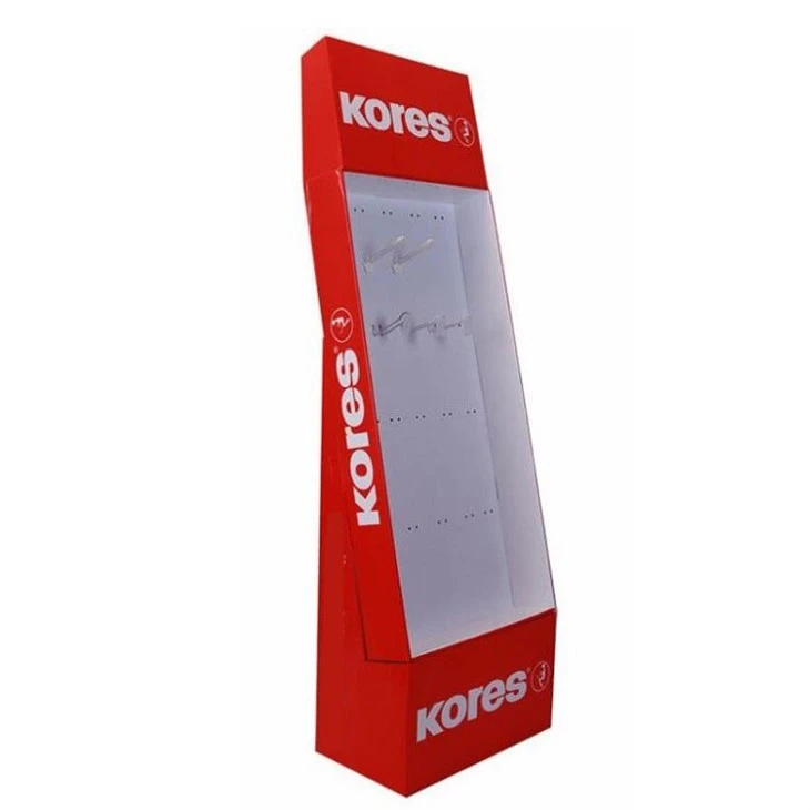 CMYK Printing Exhibitor Hooks Cardboard Display