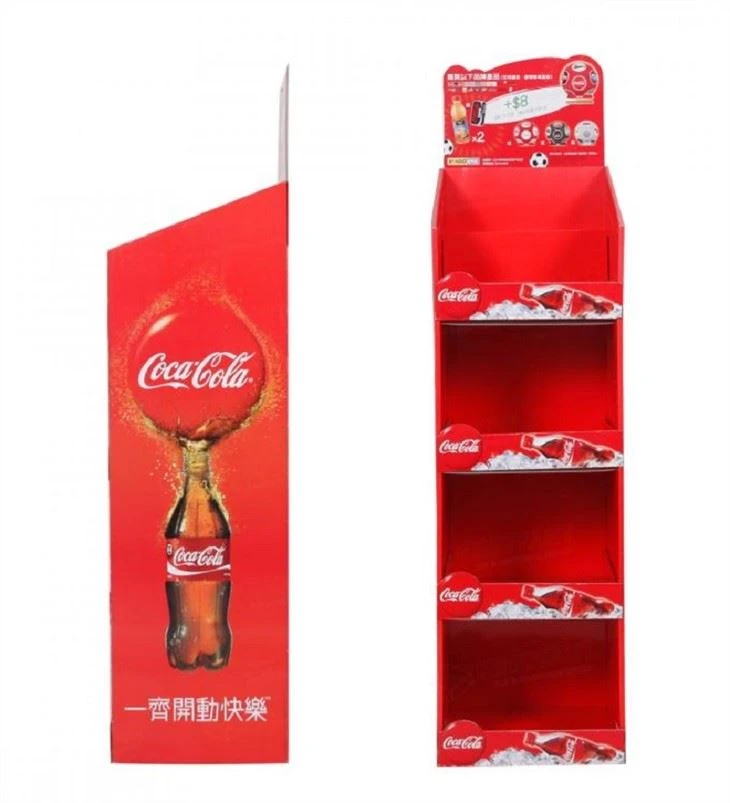Coke Floor Tray Type Cardboard Display Rack