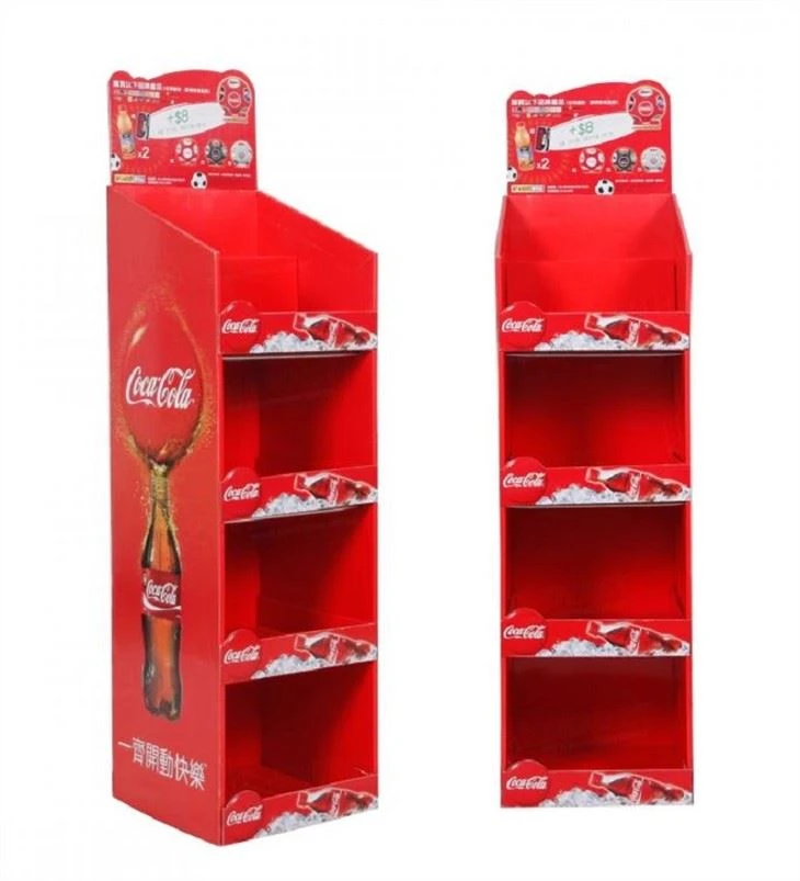 Coke Floor Tray Type Cardboard Display Rack