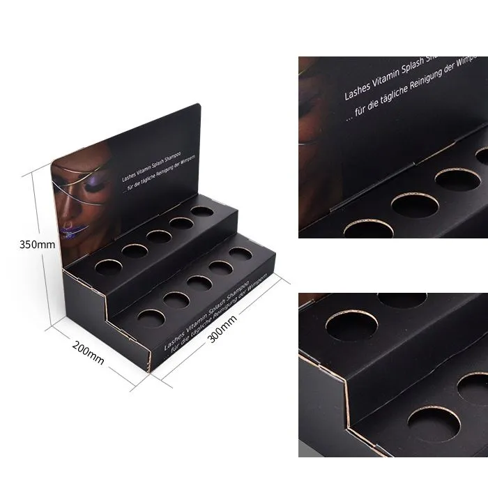Cosmetics Cardboard Counter Top Display For Lashes