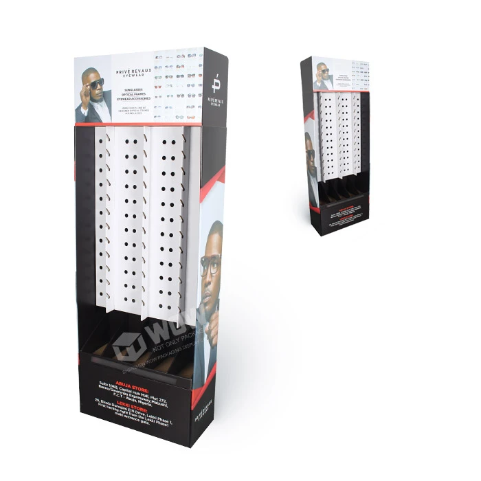 Cardboard Sunglasses Floor Display Rack Stand