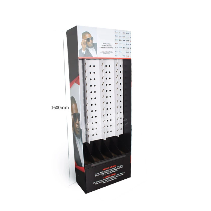 Cardboard Sunglasses Floor Display Rack Stand