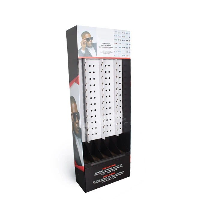 Cardboard Sunglasses Floor Display Rack Stand