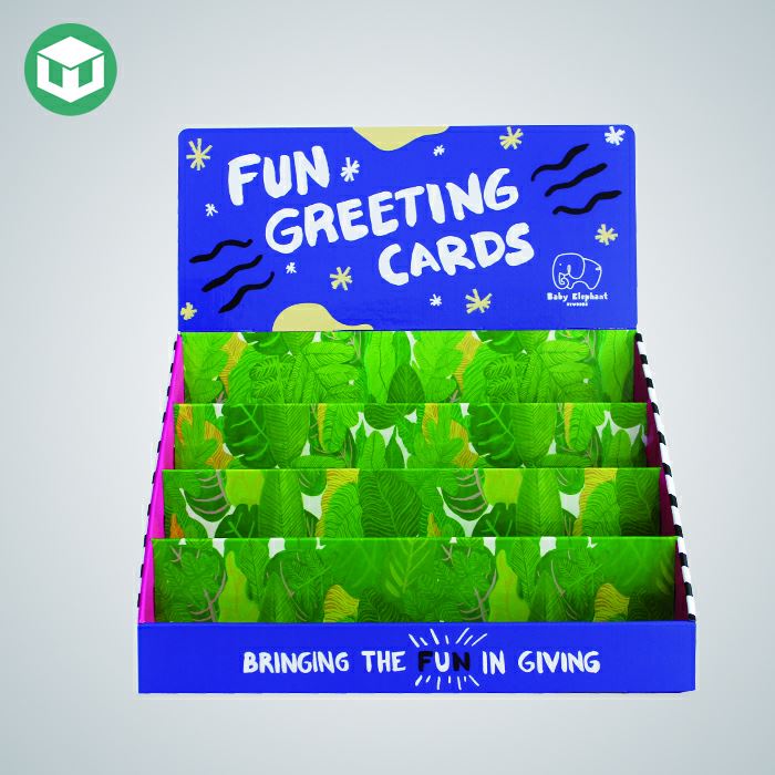 Green And Purple Paper Display Frame For Cards