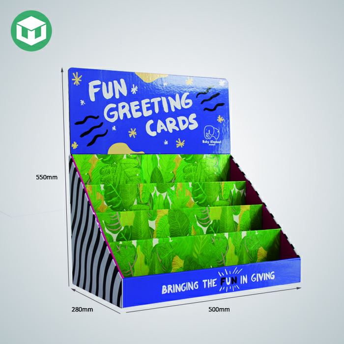 Green And Purple Paper Display Frame For Cards