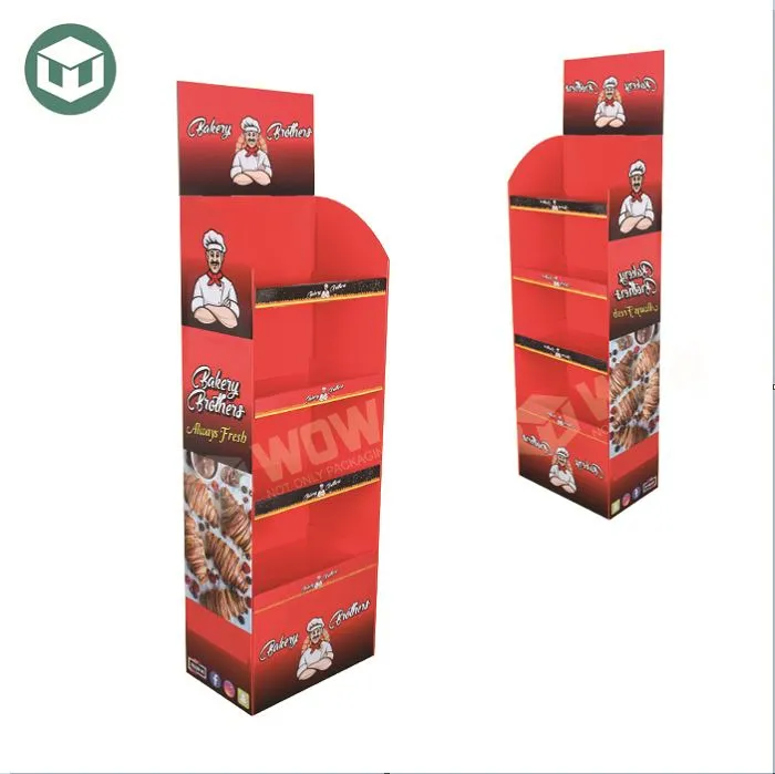 Chips Snack Cardboard Floor Display Stand