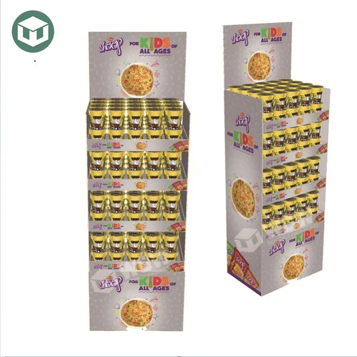 Chips Snack Cardboard Floor Display Stand