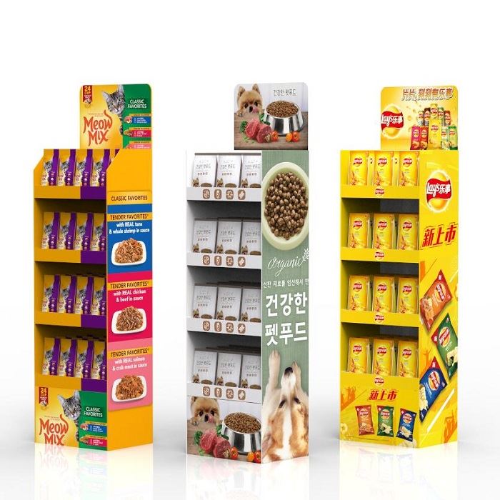 POP Food Cardboard Display Stand For Retail