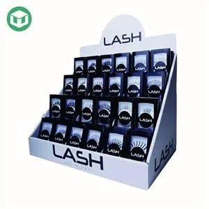 Cardboard Eyelash Cosmetic Products Display Stand