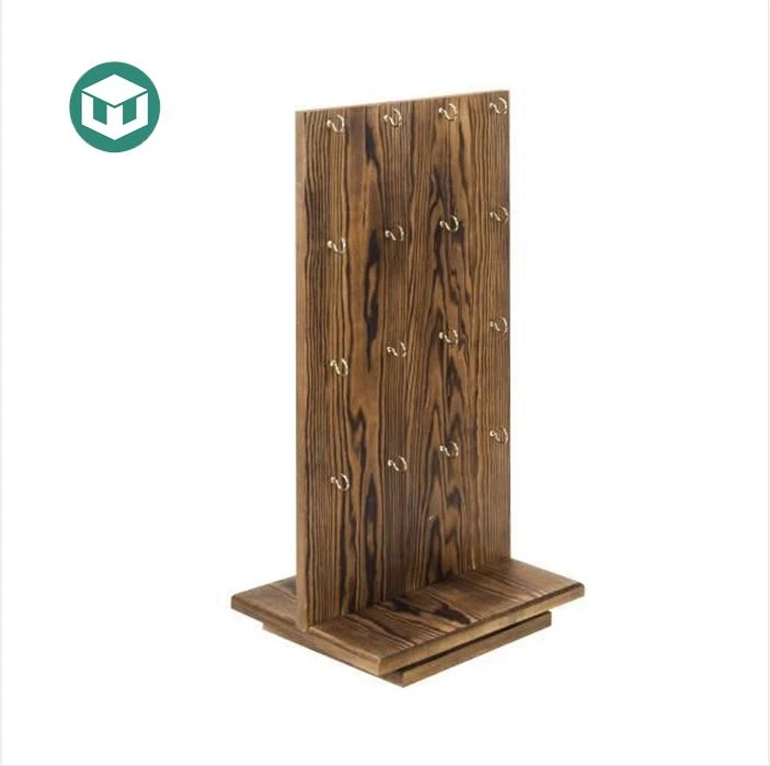 4*4 Wooden Jewelry Hook Display Stand