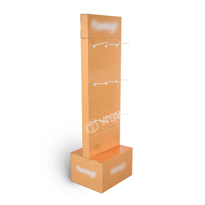 Corrugated Paper Retail Cardboard Hook Display for Accessories