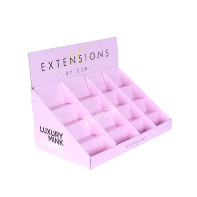 Cardboard Eyelash Counter Display Stand